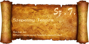 Szepessy Tessza névjegykártya